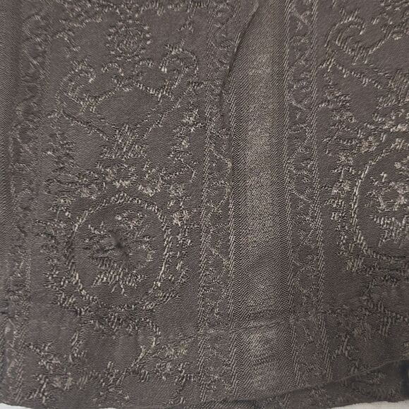 CP Shades Floral Brocade Jacquard Elastic Waist Wide Leg Pant Mocha Brown small - Picture 8 of 11